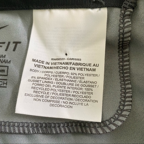 Nike Dri-Fit Leggings Confetti Pattern Gray Black - Picture 12 of 16